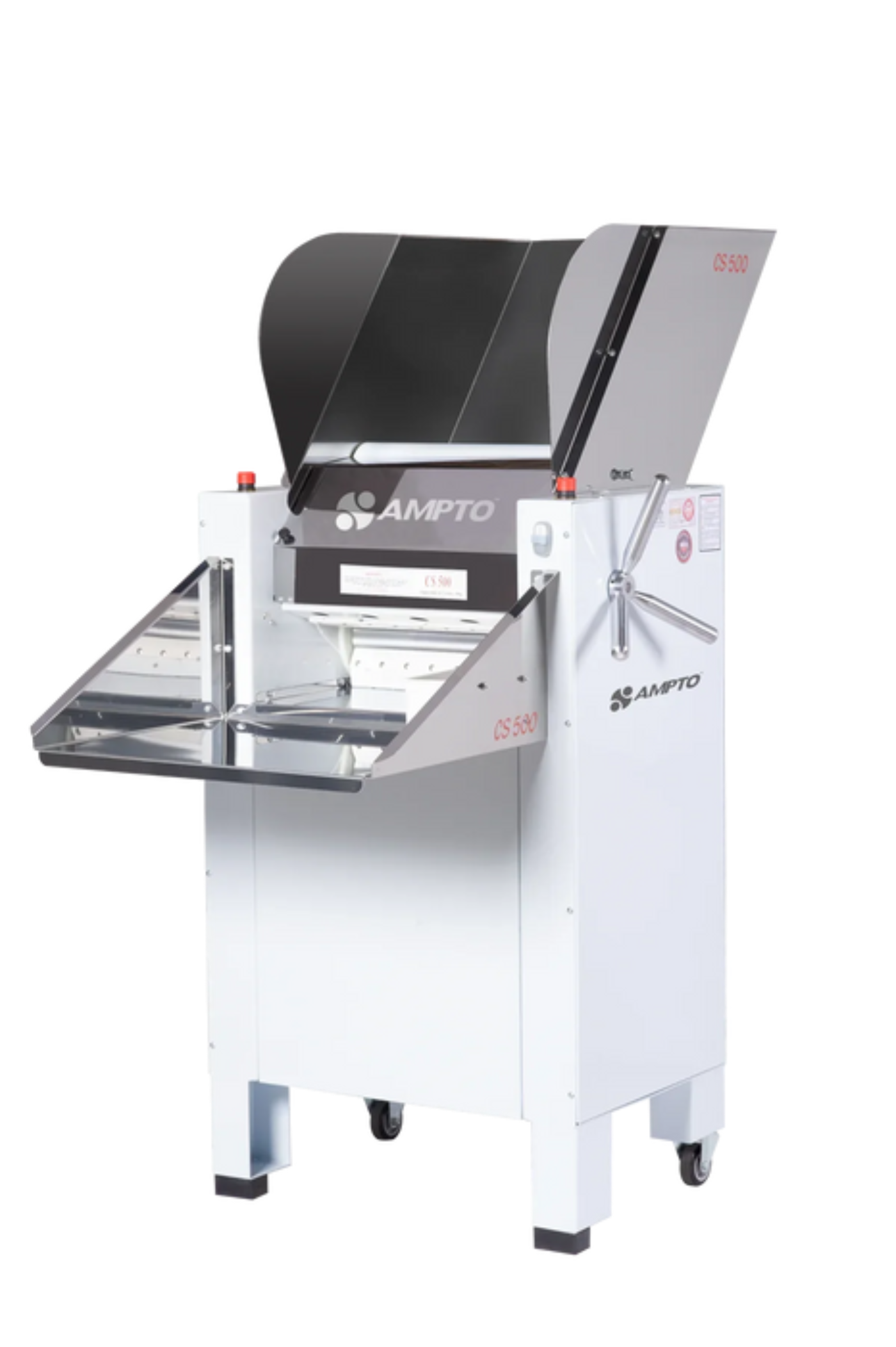 AMPTO Dough Breaker / Sheeter 33 lbs capacity. Floor model. 115 rpm. 2 Motors, 1 per roll. 20'' roll width. 1.5 HP each motor - CS-500
