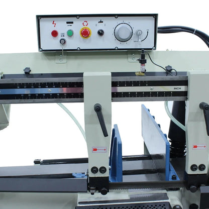 Baileigh BS-330M; 220 Volt 3 Phase Metal Cutting Band Saw Mitering Vice and Head 1-1/4" Blade Width