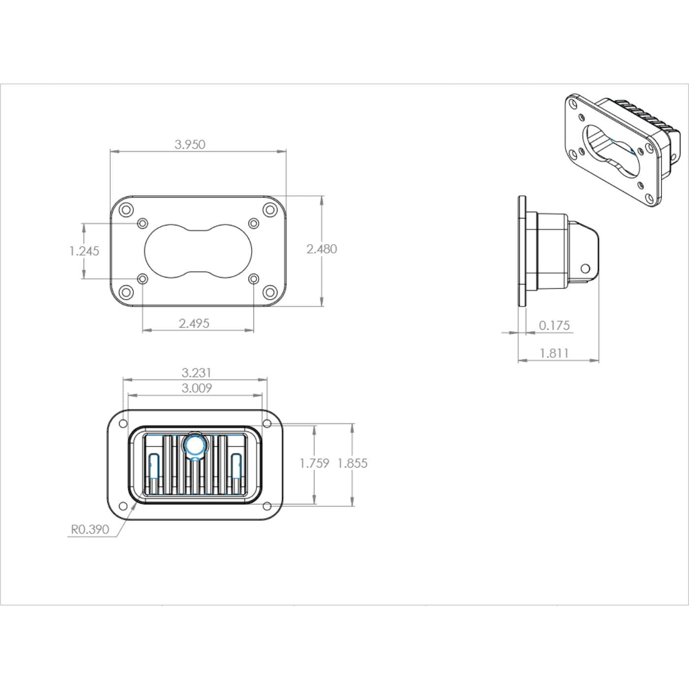 Baja Designs S2 Pro Flush Mount LED Light Pod Reverse Kit - 487807