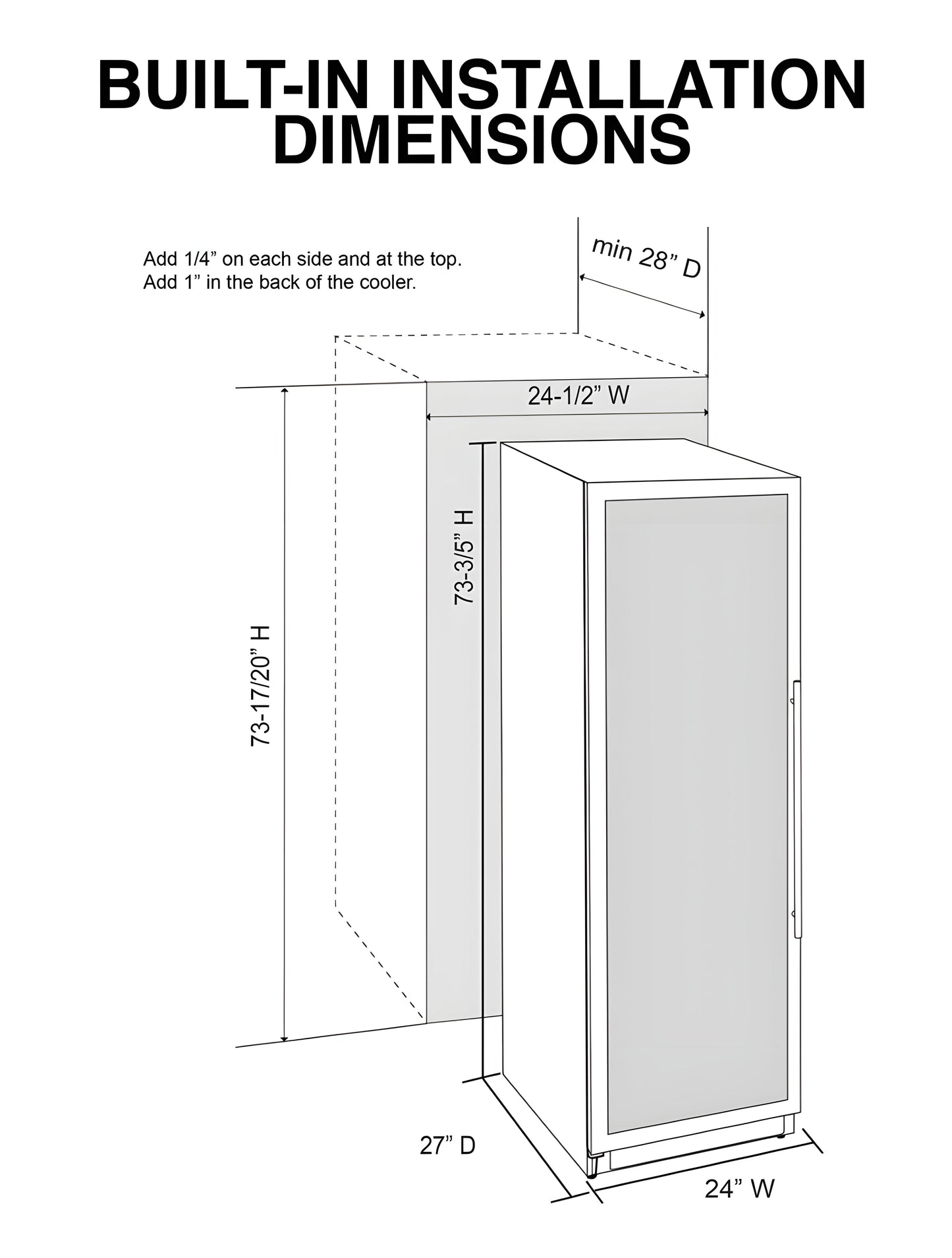 Vinotemp Connoisseur Series 168 Single-Zone Beverage Cooler (Left Hinge) - EL-168WCBC-L