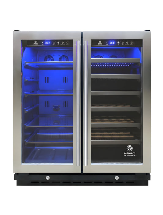 Vinotemp 30-Inch Wine & Beverage Cooler - EL-30SWCB2D