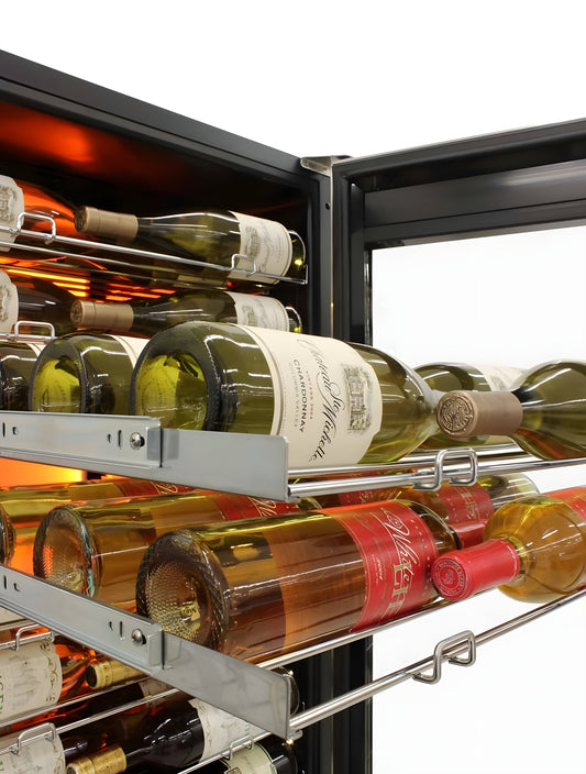 Vinotemp 141-Bottle Single-Zone Backlit Panel Wine Cooler (Stainless) - EL-WCU107-02