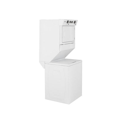 WHIRLPOOL3.5 cu.ft Long Vent Electric Stacked Laundry Center 9 Wash cycles and AutoDry - WETLV27HW-KT