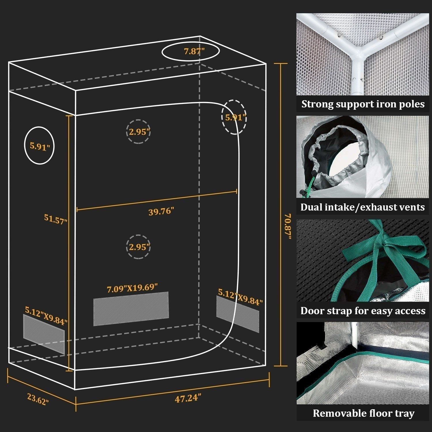 Mars Hydro TSL 2000 + 2'x4' Indoor Tent Complete Grow Kit