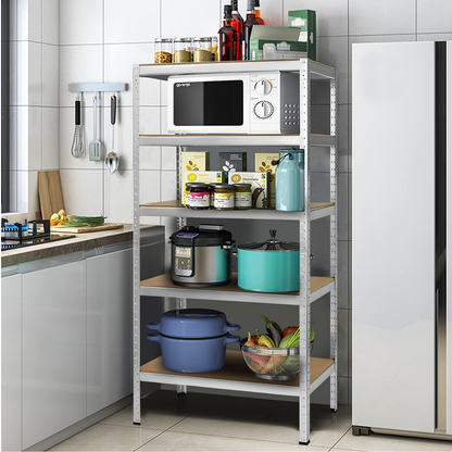 Tangkula 72" Storage Shelves, Heavy Duty Steel Frame 5-Tier Garage Shelf - TL35258SL