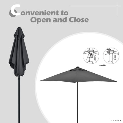 Tangkula 6 Pieces Patio Dining Set with Umbrella, Outdoor Table and Chair Set - NP10069WL-GR