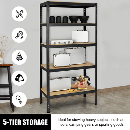 Tangkula 72" Storage Shelves, Heavy Duty Steel Frame 5-Tier Garage Shelf - TL35258SL