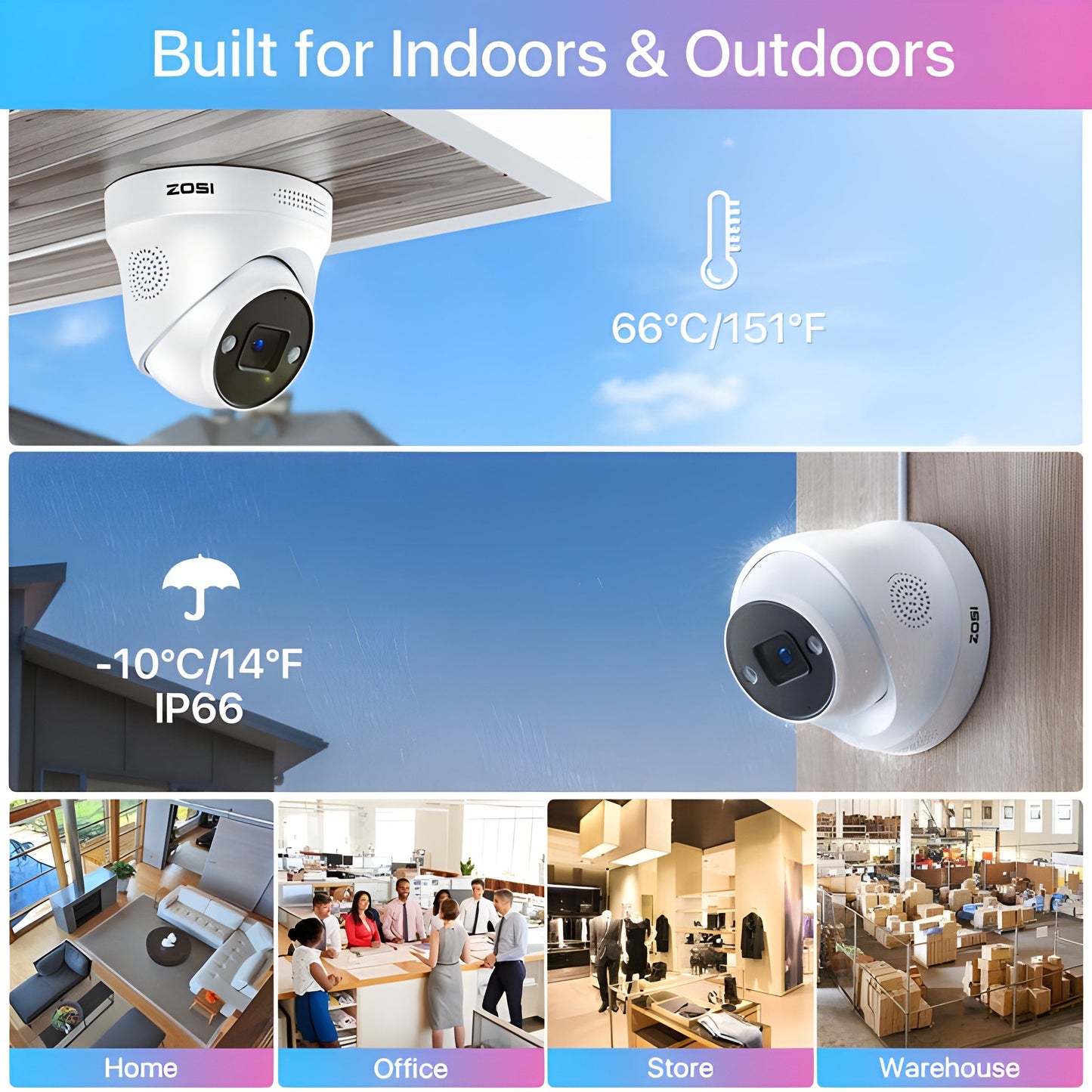 Zosi C225 4K Starlight PoE IP Camera + Optional Cloud/Local Storage - C22545