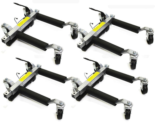 Stark USA 4-PC Hydraulic Car Dollies 12" Wheel Lift Positioning Jack Auto Dolly - KIT363