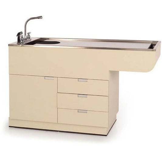 PETLIFT Veterinary Wet Table Stainless Steel Top & Storage Multi Purpose Single Level - PL-TWC-750-48