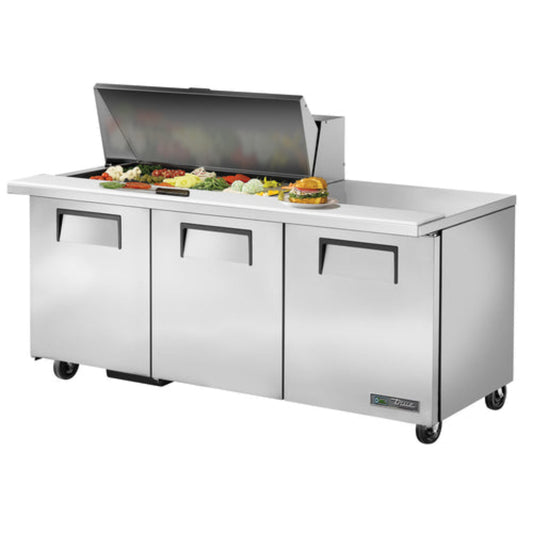 True Mfg. - General Foodservice  Refrigerated Prep Tables - TSSU-72-24M-B-ST-HC
