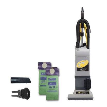 ProTeam ProForce1200XP, Upright Vacuum, 12", 3.25QT, Bagged, Dual Motor, 50' Quick Change Cord, With Tools, HEPA, Operating Weight 18lbs - 107251