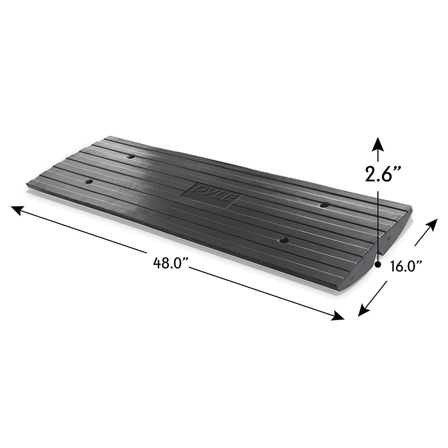 Pyle PCRBDR23 Car/Truck Curbside Driveway Ramp Threshold Bridge Track (6 Pack) - 218445
