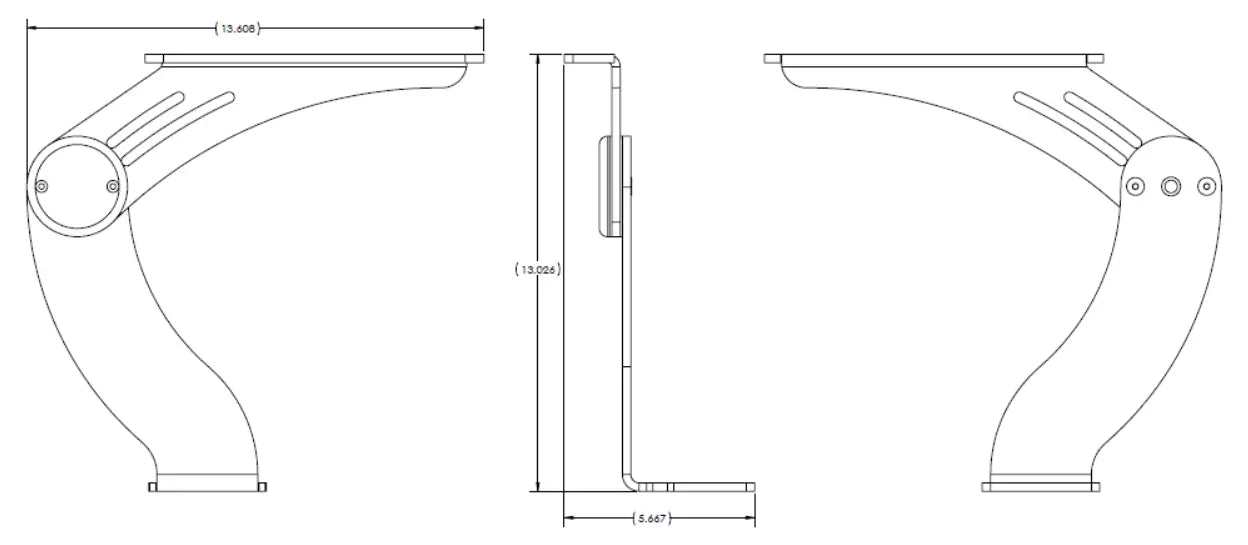 TACO Marine STBD Side Console Leaning Post Arm Rest Polished 316 SS - 74.16592