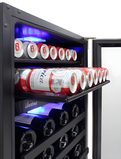 Vinotemp 24-Inch Outdoor Dual-Zone Wine & Beverage Cooler - VT-OUTDR24GD