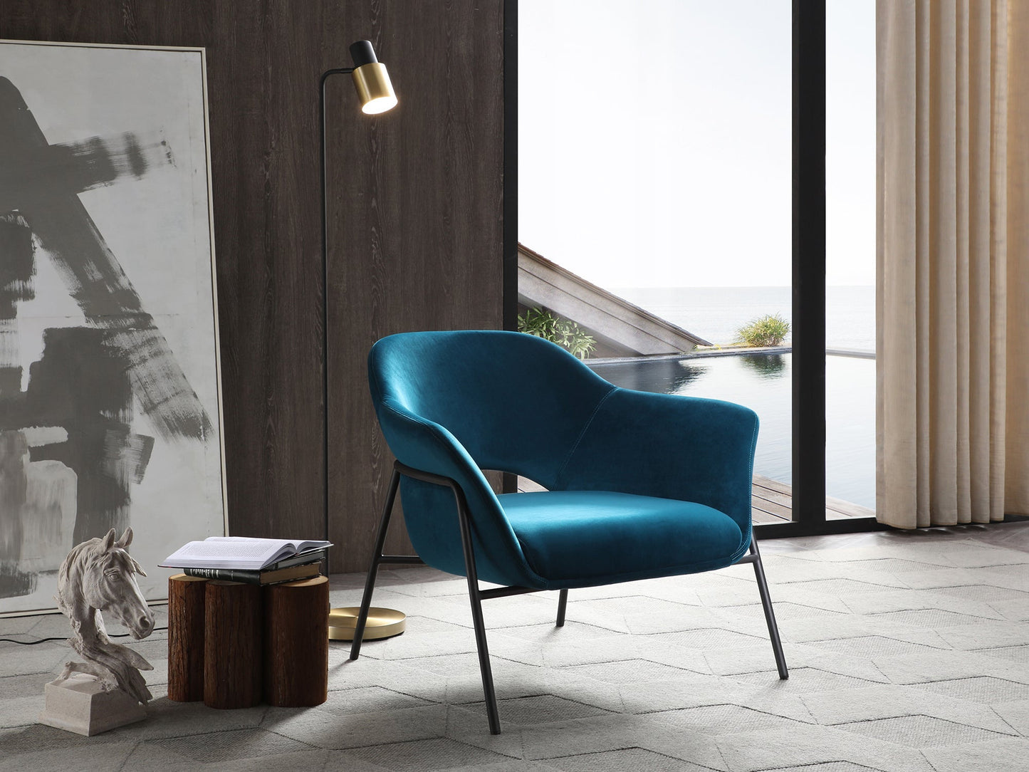 Whiteline Mods - Karla Leisure Chair CH1702F - CH1702F-BLU
